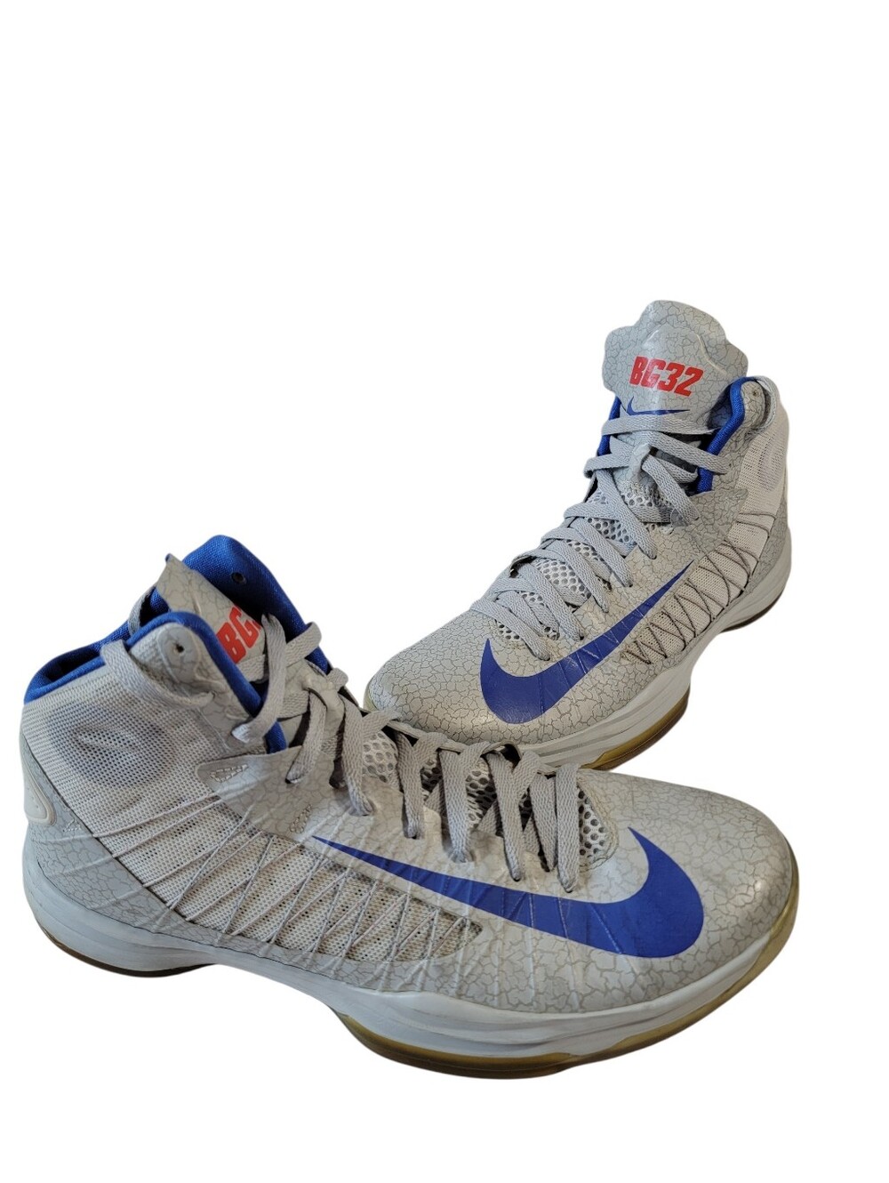 NIKE Hyperdunk BG32 Blake Griffin Metallic Platinum Grey Men's Sz 14